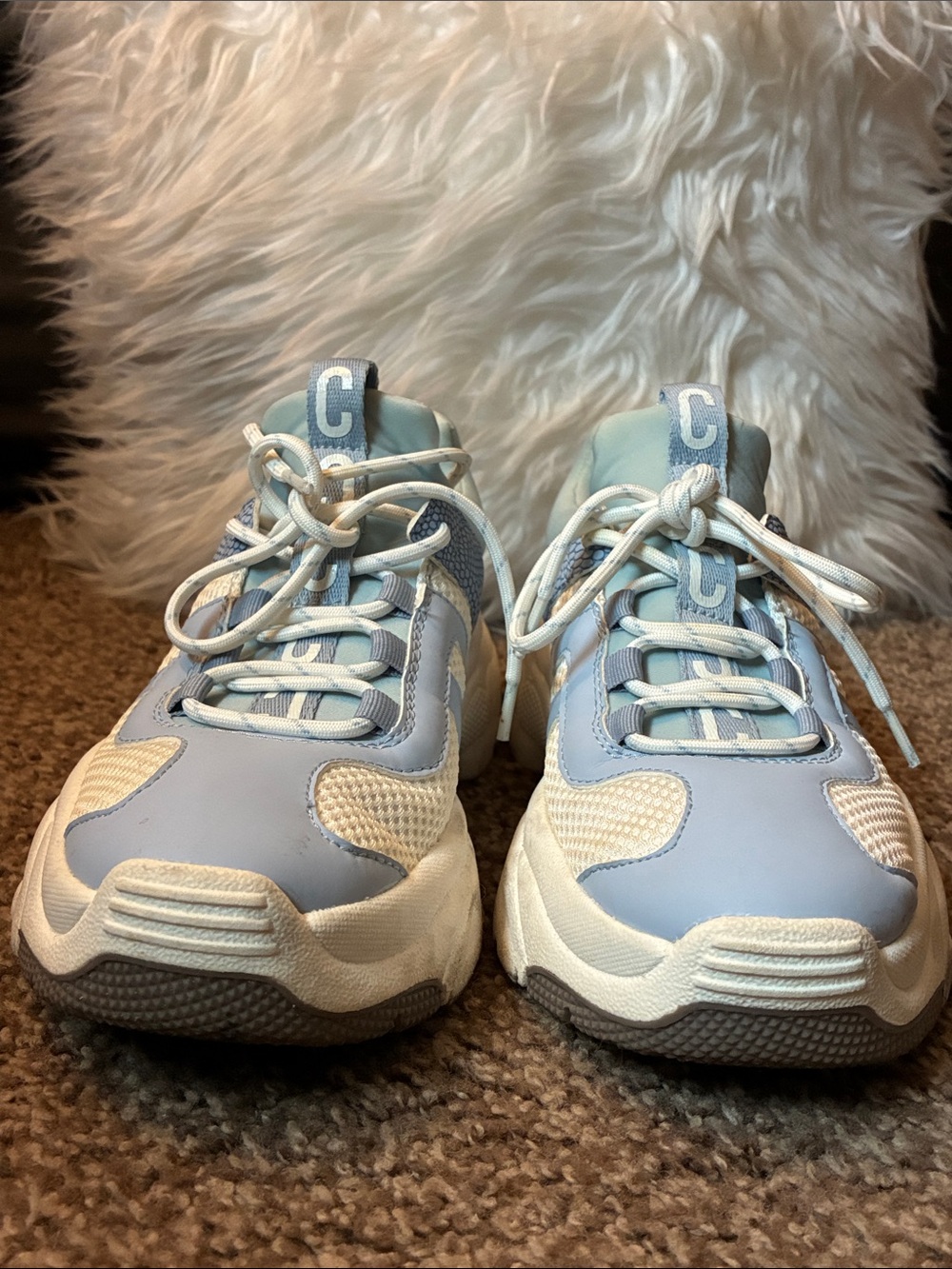 Circus by Sam Edelman Light Blue & White Chunky Sneakers